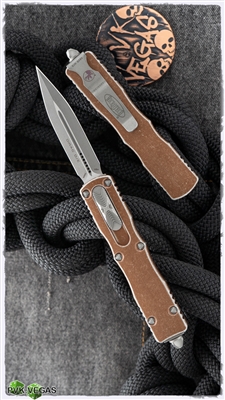 Microtech Dirac 225-10DTA AP Blade Distressed Tan Handle