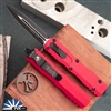 Microtech Dirac 225-1RD Black Blade Red Handle
