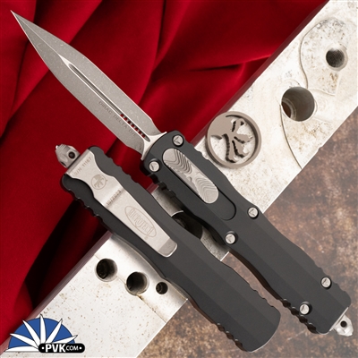 Microtech Dirac Delta 227-10AP Apocalyptic Blade Black Handle