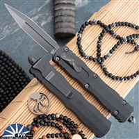 Microtech Dirac Delta 227-1DLCTSH DLC Blade, Black Handle Shadow Tactical