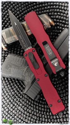 Microtech Dirac Delta 227-1RD Black Blade Red Handle