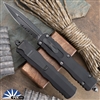 Microtech Dirac Delta 227-2DLCTSH DLC Partial Serrated Blade, Black Handle Shadow Tactical