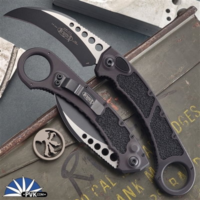 Microtech Hawk Karambit 266-1T Black Blade, Black Handle Tactical