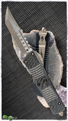 Microtech Troodon Hellhound 619-13CF Signature Series Bronzed Carbon Fiber TOp