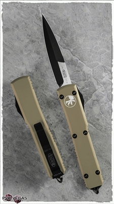 Microtech Ultratech D/A OTF Bayonet 120-1TA Tan Handle Black Blade
