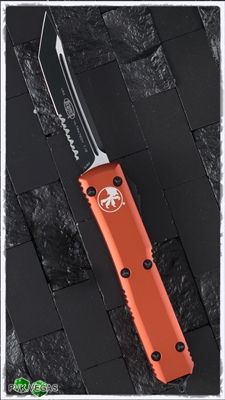 Microtech Ultratech D/A OTF T/E 123-2TA Tan Handle Black Serrated Blade