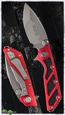 Microtech DOC. M/A Flipper 153-7RD Bead Blast Blade Red Handle