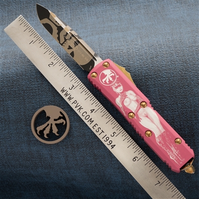 PVK Custom UTX-85 S/E Pink Hydra With Skull Logo Gold Anodized Hardware