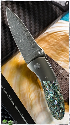 Vintage Microtech Lightfoot LCC M/A Damascus & Abalone