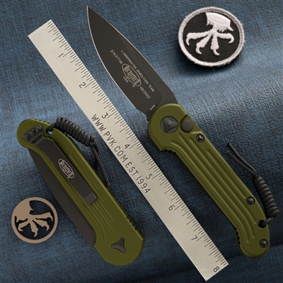 Microtech LUDT 135-1OD Black Blade OD Green Handle