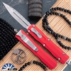 Microtech Dirac 225-12RD Stonewash Full Serrated Blade, Red Handle