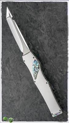 Vintage Marfione HALO3 T/E Brend Mirror Blade Stainless Handle Abalone Inlay