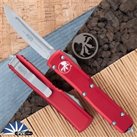 Microtech Ultratech T/E 123-10RD Stonewash Tanto Blade Red Handle