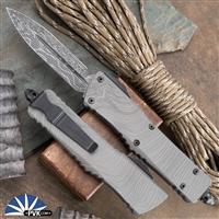 Microtech Combat Troodon 142-16DLCBES Double Edge Beskar Damascus Blade, Black Handle Signature Series