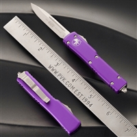 Microtech UTX-70 S/E 148-4PU Satin Finish Blade, Purple Chassis