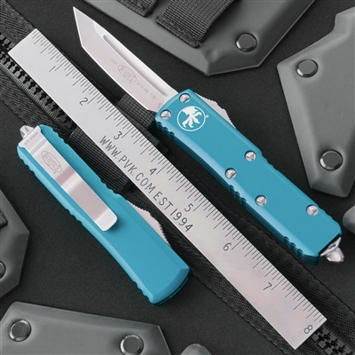 Microtech UTX-85 T/E 233-10TQ Stonewash Blade Turquoise Handle