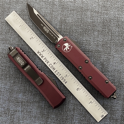 Microtech UTX-85 T/E 233-1MR Black Blade Merlot Handle