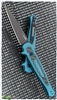 Kershaw Launch 8 Carbon Fiber Inlay - Teal Handle Black Blade
