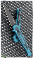 Kershaw Launch 8 Carbon Fiber Inlay - Teal Handle Black Blade