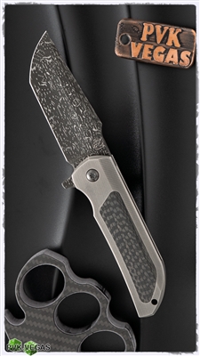 NCC Knives - MK1 Rob Thomas Damascus Blade Carbon Fiber Inlay Handle