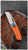 NCC Knives - Orange Diagonal Pattern G10 Pod Friction Folder Knife