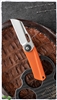 NCC Knives - Orange Horizontal Pattern G10 Pod Friction Folder Knife