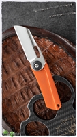 NCC Knives - Orange Swirl G10 Pod Friction Folder Knife