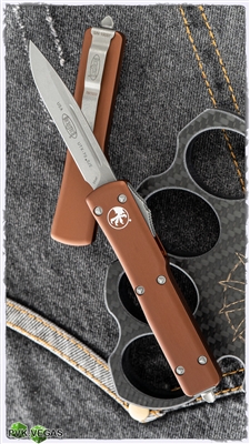 Microtech UTX-70 S/E 148-10APTA Apocalyptic Finish Blade Tan Handle