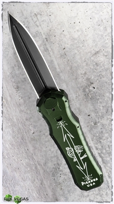 Piranha Excalibur OTF Tactical Black Green Handle