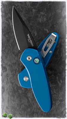 Protech Sprint Automatic Knife Black Blade Blue Handle 2907-Blue