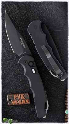 Protech Tactical TR-4.3 Auto Black Handle D2 Black Blade