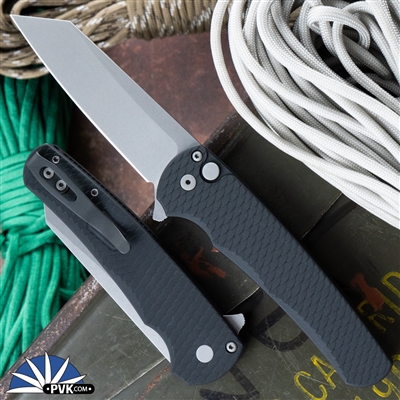 ProTech Malibu 5435 Reverse Tanto Stonewash Magnacut Blade, Black 7075 Aluminum Dragon Scale Handle