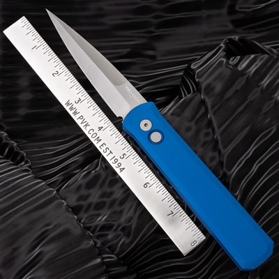 Protech Godfather Auto 920-Blue Blasted Blade Blue Handle