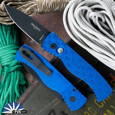 Protech Tactical Response 2 T206-Nexus-Blue DLC Black Magnacut Blade, Since 1999 Black Handle