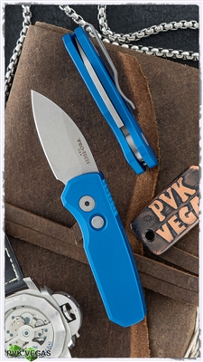 Protech Runt 5 R5101-Blue Wharncliffe Blade