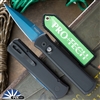 Protech Godson Auto 755-SB Sapphire Blue Blade, Black Handle W/ Black G10 Inlay, Black HW