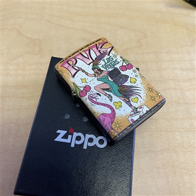 PVK VEGAS Zippo Lighter w/ Flamingo Black Finish