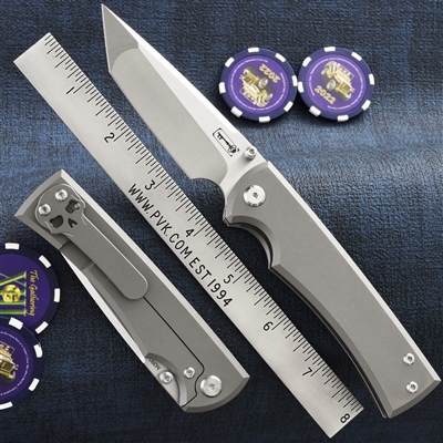 Chaves Knives Ultramar Liberation 229 Tanto, Titanium Scales, Satin M390