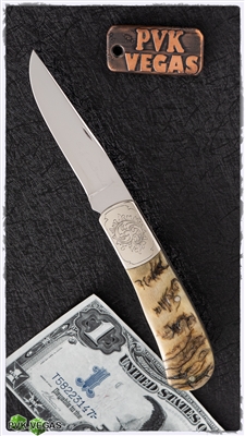 R.J. McDonald Custom Slip Joint, Nickel Silver Engraved Bolsters, Horn Handles