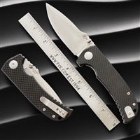 Spartan Blades/Les George Astor Liner Lock Knife CF/G-10 Stonewashed CTS-XHP