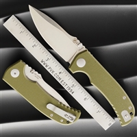 Spartan Blades/Les George Astor Liner Lock Knife Green G-10 Stonewashed CTS-XHP