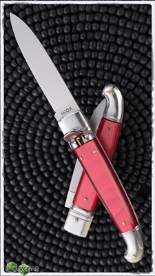 SKM 8" Red Pearlex Lever Lock Catalana Auto Bayonet