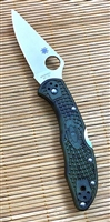Spyderco Delica 4, Flat Ground VG-10, Zome Green FRN