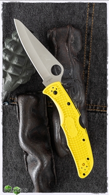 Spyderco Pacific Salt 2 Lockback Knife Yellow FRN