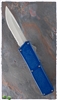 Taiwan Lightning Blue Handle Silver Single Edge Partial Serrated