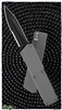 Taiwan Lightning Gray Handle Solid Black Double Edge Partial Serrated Blade