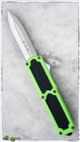 Titan D/A OTF Auto Toxic Green Handle Silver Double Edge Plain