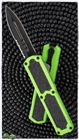 Titan D/A OTF Auto Toxic Green Black Dagger Blade Serrated