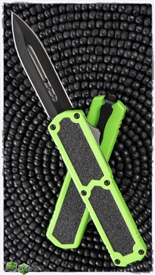 Titan D/A OTF Auto Toxic Green Black Double Edge Plain