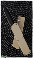 Taiwan Lightning Tan Handle Solid Black Double Edge Plain